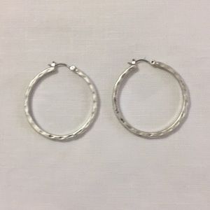 Silver hoop earrings